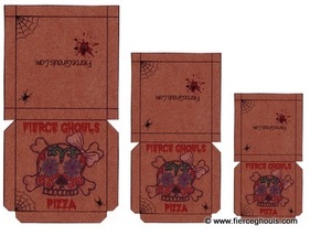 Printable Fierce Ghouls Pizza Boxes
